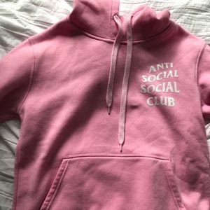 Pink Anti Social Social Hoodie